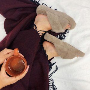 ⚡FINAL SALE! Light Tan Cozy Platform Slippers